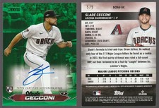 2024 stadium club green auto slade cecconi #/5 RC #SCBA-SC