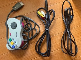Sega Saturn Console Bundle with Controller, AV & Power Cables, 2 RAMs Used
