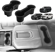 Muslogy Center Console Cup Holder Inserts Compatible with 2021-2023 2024 GMC Yuk