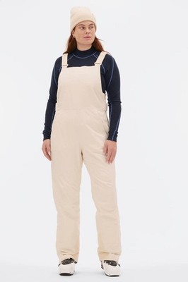 $345 Halfdays Carson Bib Ski Pants Snowpants Oatmilk Women s Size XS