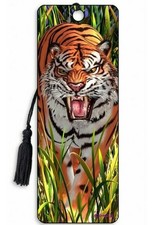 Segnalibro 3D spaventoso feroce tigre giungla grandi gatti amante degli...