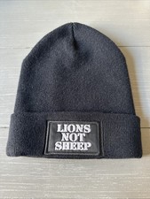 Lions Not Sheep Beanie Black One Size YP Clas...