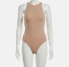 Skims Women's Beige Fits Everybody High Neck Sleeveless Bodysuit Plus Size 2X