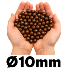 Tonkugeln 10 mm | Steinschleuder Munition Zwille Clayballs Sport Kugeln Braun