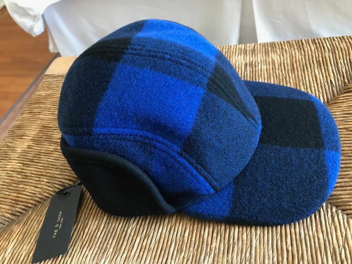 Rag & Bone New York Blue Plaid Pilot Cap NWT | eBay
