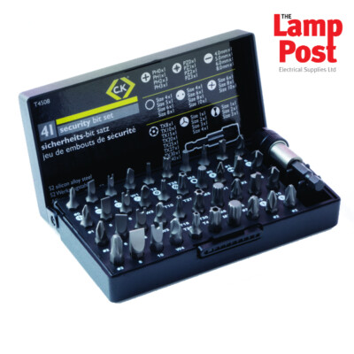 CK Tools T4508 41 Stück 25 mm Sicherheit manipulationssicher Schraubendreher-Bit-Set