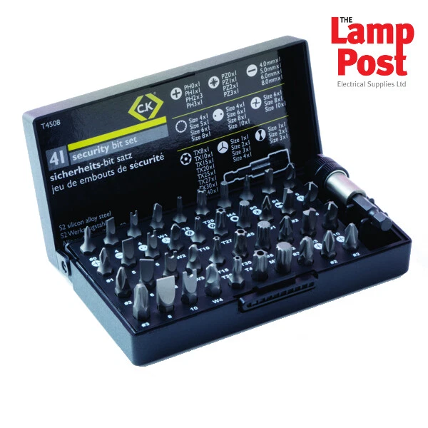 CK Tools T4508 41 Piece 25mm Security Tamperproof Screwdriver Bit Set