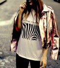 Veste ZARA CUIR BIKER JACKET CEINTURE ZIP TAILLE XS NEUVE
