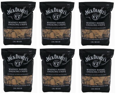 Jack Daniel's 180 cu in 01749 Whiskey Barrel Smoking Chips - Pack of 6