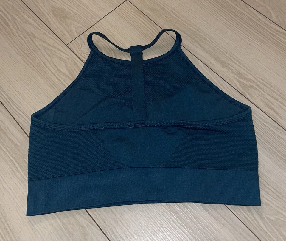 Sujetador deportivo Z by Zella cuello alto sin forro T/espalda WF para mujer M medio verde azulado Foto 4 de 4