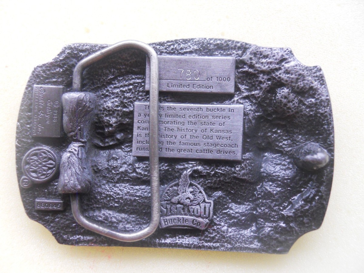 1989 Kansas Commemorative Belt Buckle | eBay