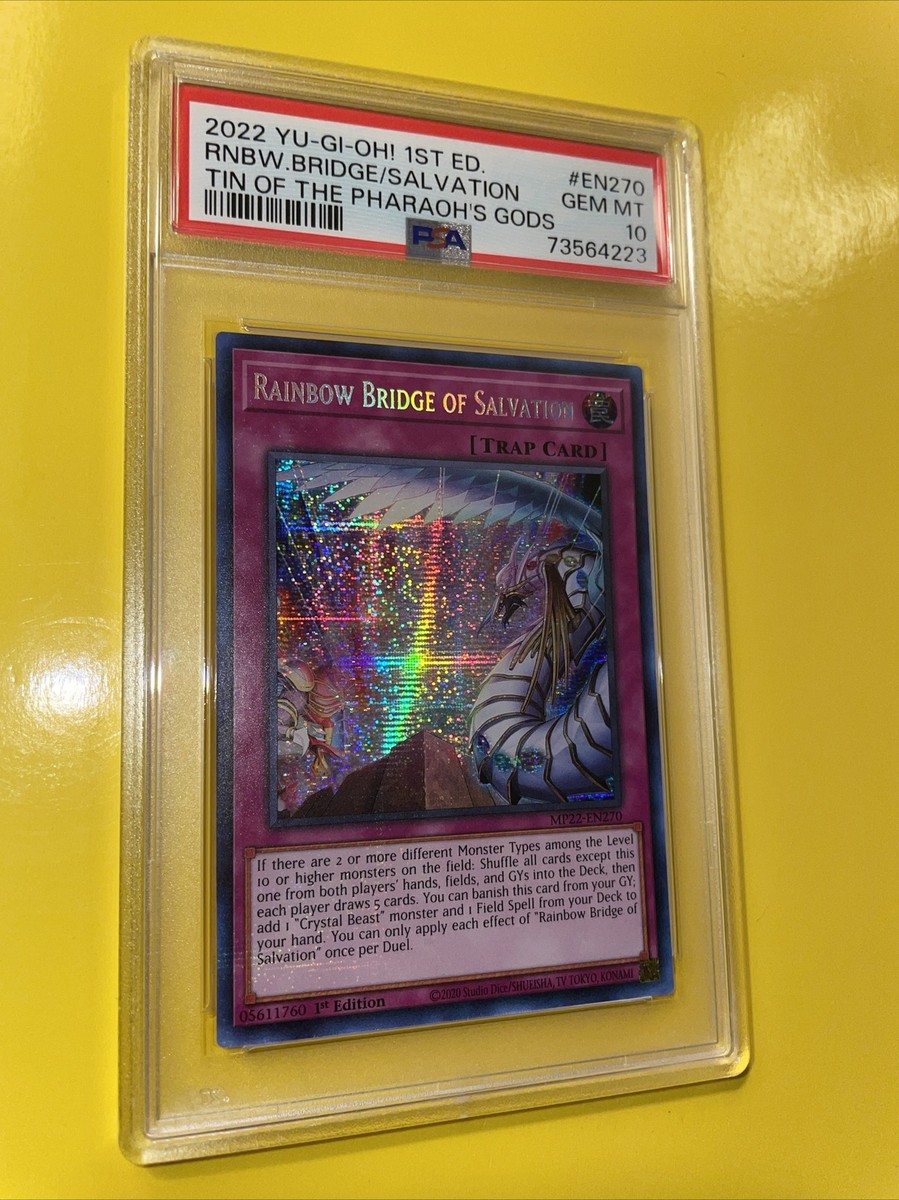 YuGiOh RAINBOW BRIDGE OF SALVATION #MP22-EN270🔥PSA 10🔥1st ED