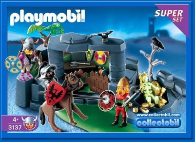 Playmobil Toy 3137 Viking Fort Super Set Barbarian Knights Horse