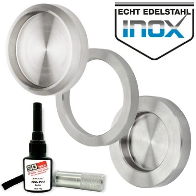 SOTECH Schiebetür-Muschelgriff zum Kleben Glastürgriff Schiebetürgriff Edelstahl