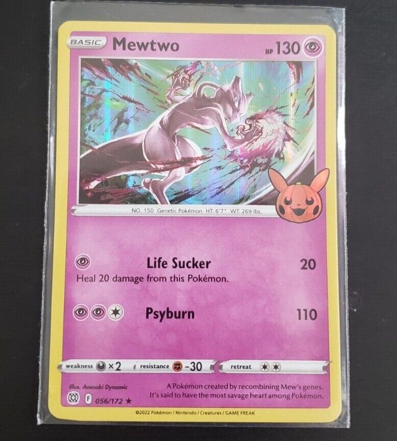 NEW Mewtwo halloween pokemon card 2022 Trick or Trade