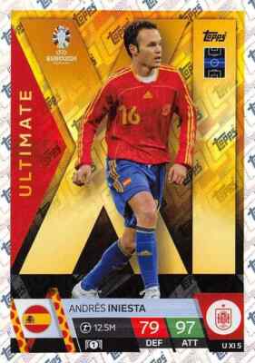 Match Attax Euro 2024 Andres Iniesta Spain Ultimate XI Topps UEFA