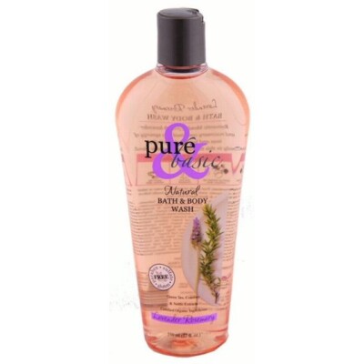 pure & basic lavender rosemary bath & body wash new never used 12oz