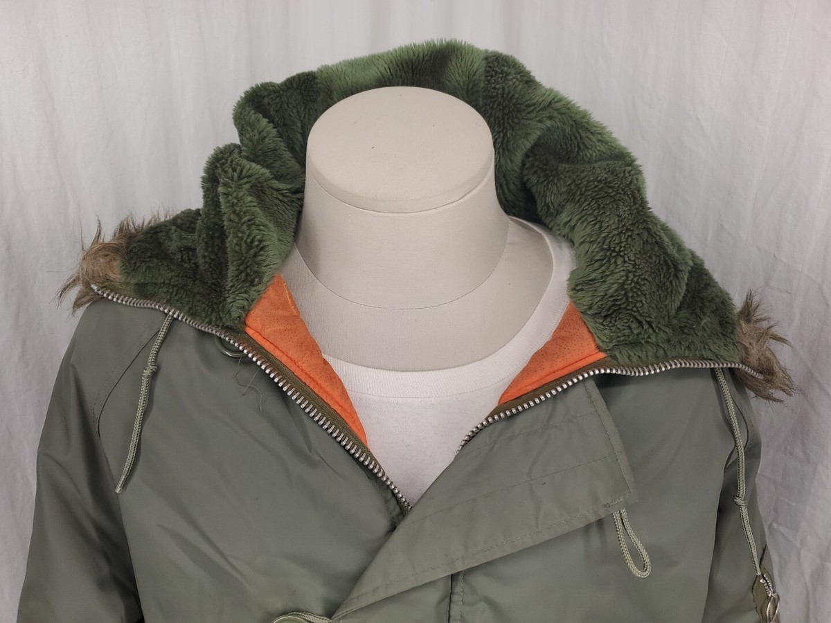 Vintage 70s JC Penney N3B N-3B Style Olive Insulated Snorkel Vintage 70s JC Penney N3B N-3B Style Olive Insulated Snorkel
