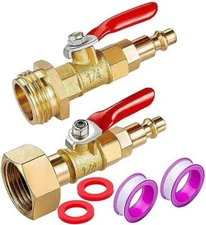 Breezliy 2PCS Brass RV Winterize Blowout Adapter, 1/4 Inch  Assorted Sizes 