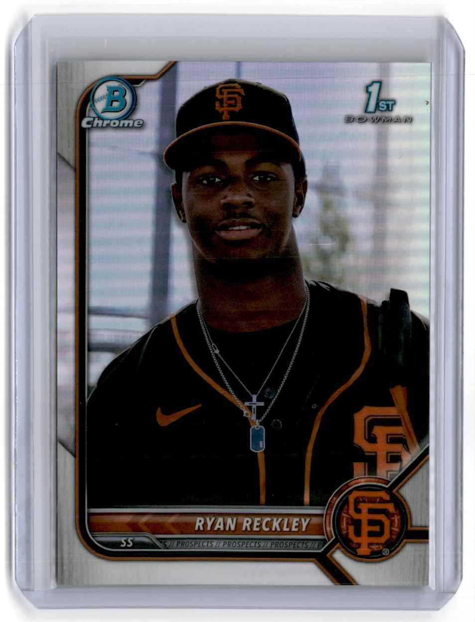 2022 Bowman Chrome Refractor Ryan Reckley 409/499 San Francisco Giants #BCP-163