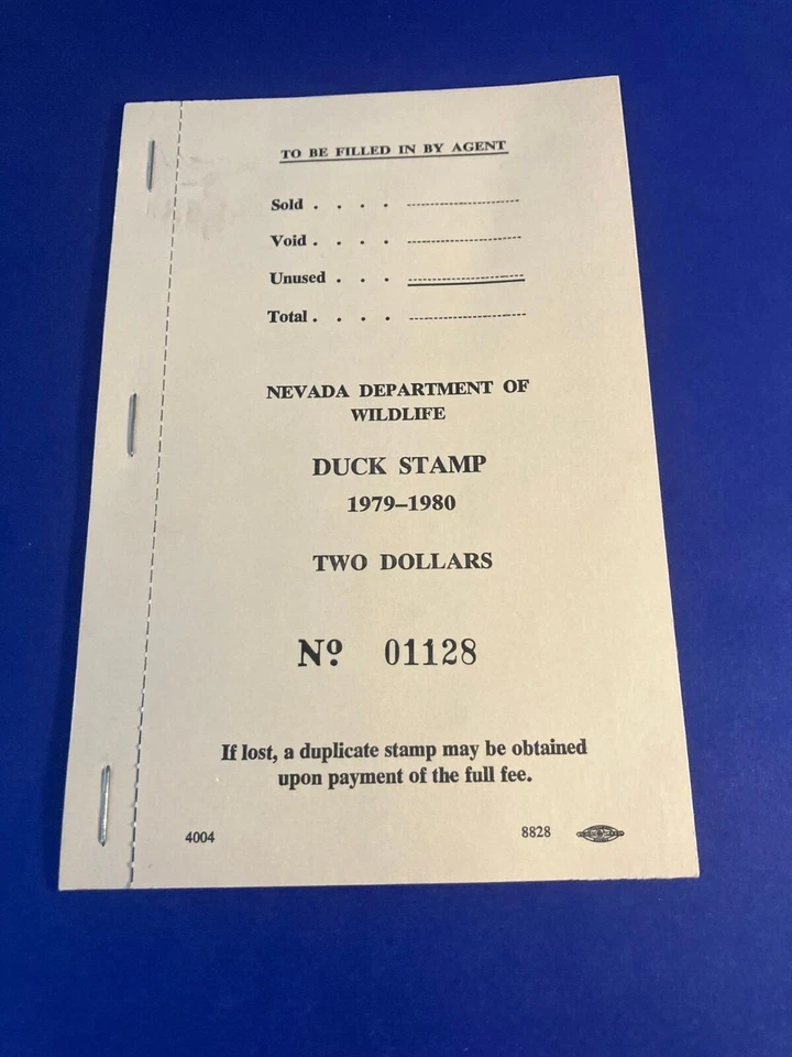 1979 NEVADA Fist of State Duck Stamp - 1979 Booklet of 20 stamps Mint OG NH - - Image 2 of 2