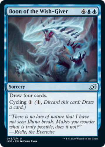 MTG-4x-Near Mint, English-Boon of the Wish-Giver-Ikoria: Lair of