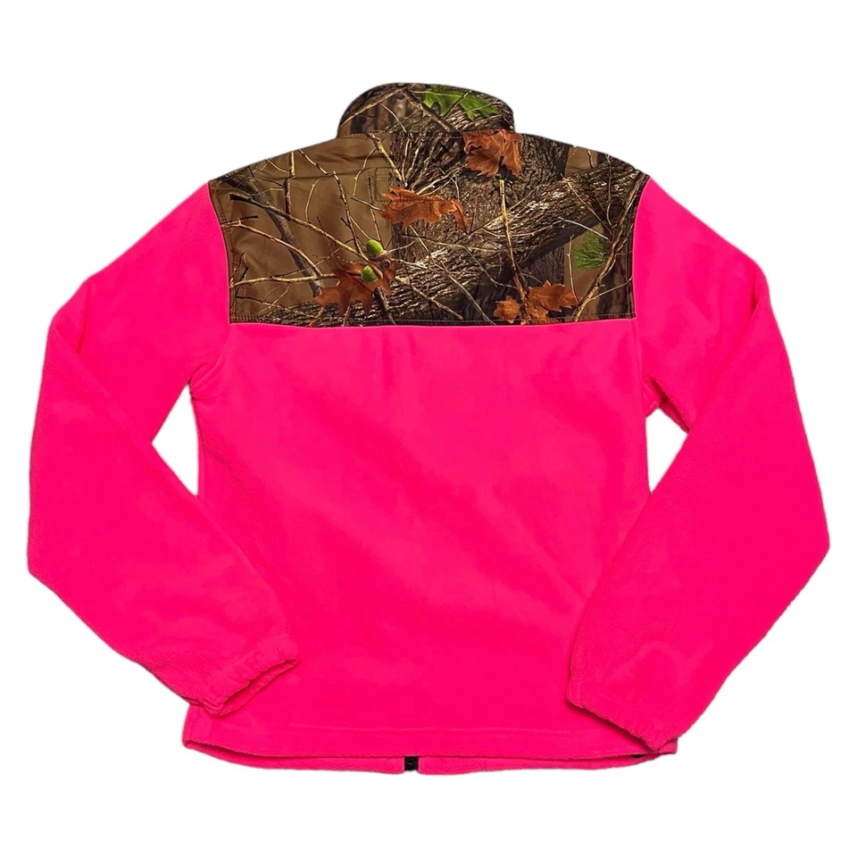 Trail Crest CAMO FLEECE Pink Wood Forest Hunting Outdoor Light Jacket Womens Med - Image 4 of 4