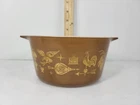 Vintage 1970's PYREX Brown & Gold # 473-1qt Cinderella Casserole Dishes