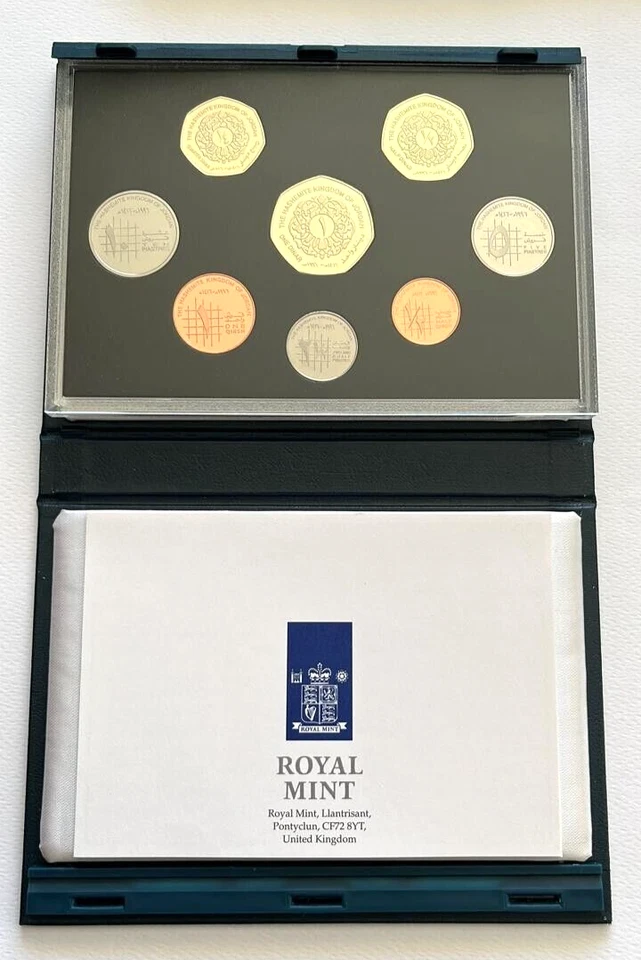 Jordan 1996 PROOF Set 8 Coins WITH COA KM-PS13 - Image 2 of 4