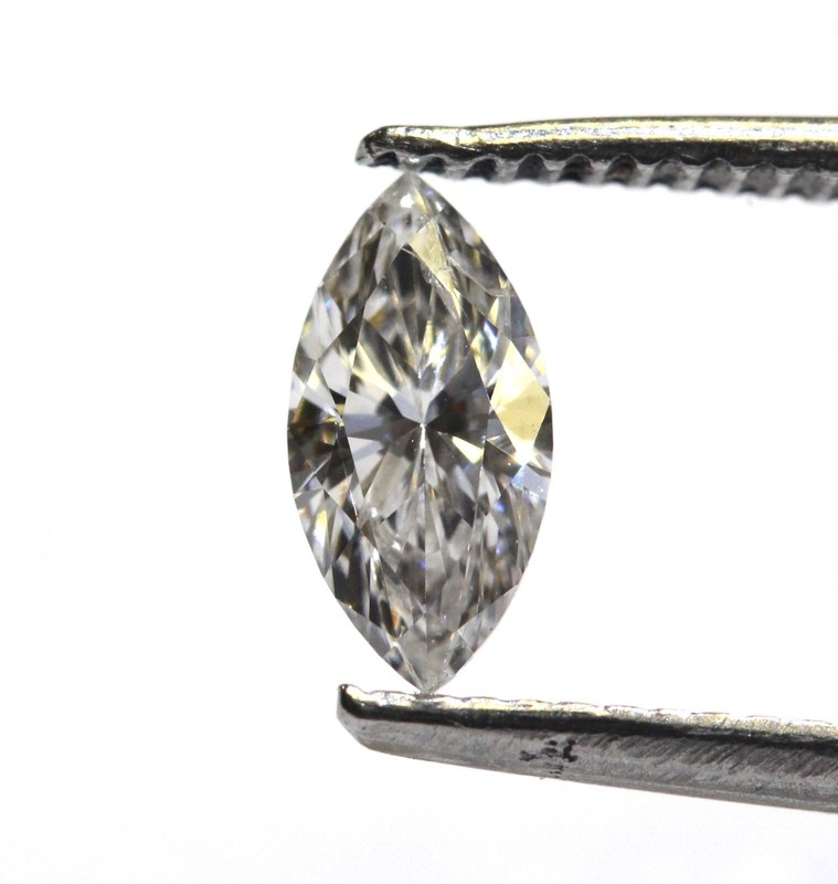 GIA certified loose .36ct I2 F marquise cut diamond vintage estate Natural