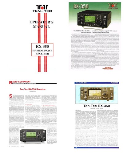 TEN-TEC RX-350 SHORTWAVE RECEIVER INSTRUCTION MANUAL + COLOR BROCHURE + REVIEWS