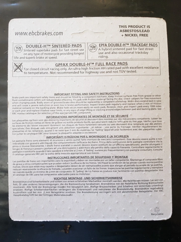 EBC Brake Pads (FA63HH) - Image 2 of 2