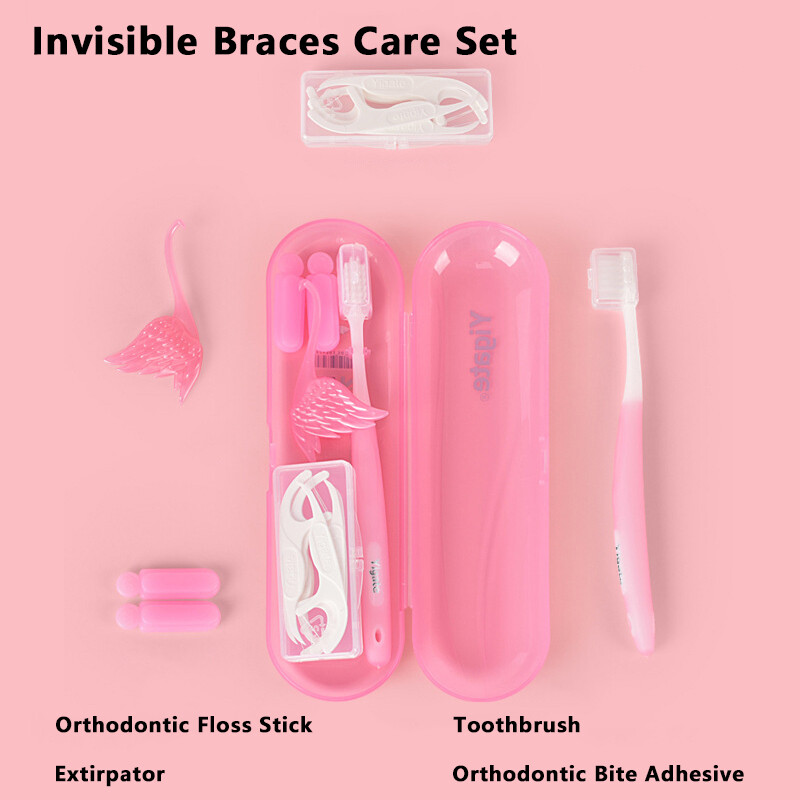 Orthodontic Care Kit Cleaning Brace Dental Toothbrush Interd