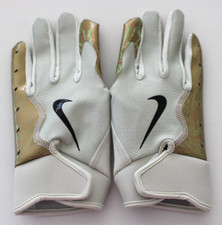 Nike Vapor Jet 8.0 Football Gloves Youth Large Sea Glass/Metallic Gold/Black