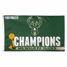 Milwaukee Bucks 2021 Wincraft NBA CHAMPIONS 3x5 Deluxe Flag
