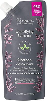 Renpure Plant based beauty detoxifying charcoal hair mask, 6.8 Ounce