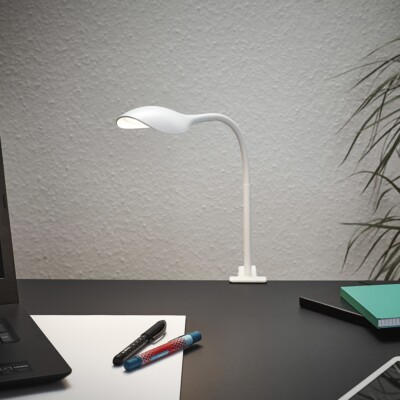 LED Schreibtisch Lampe Tisch Leuchte zum Klemmen Klemmspot Leselicht Weiß T161