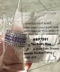 Bomb Party Ring Size 5 The Gwen Ring Violet Cz Rhodium Plating — photo 2