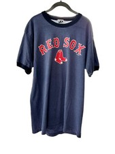 Vtg 2004 Boston Red Sox Ringer T Shirt Men’s Medium Blue MLB Baseball Retro