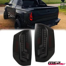 2014-2021 Black Smoke LED Tail Lights For Toyota Tundra Rear Brake Left+Right