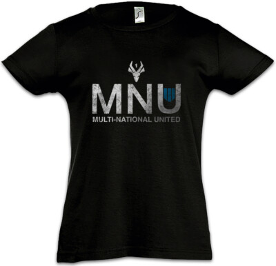 MNU LOGO Kids Girls T-Shirt Multi-National United District Sign Logo Company 9