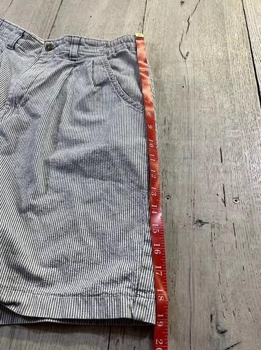 Vintage 80s Lee Hickory Pin Stripe Short Size 10 Med - Picture 10 of 11