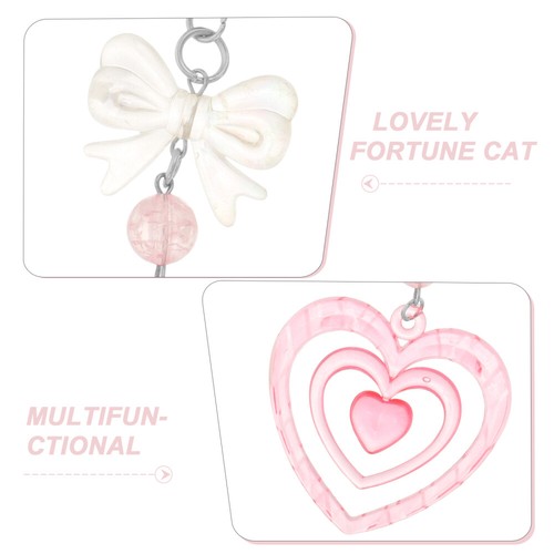 2 Pcs Love Bow Mobile Phone Chain Cute Accessories Charms Kawaii - 第 10/12 張圖片