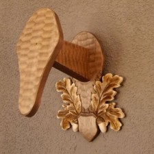 geschnitztes Trophäenschild in tönen für Mufflon Muffel Widder Trophäe Brett Neu