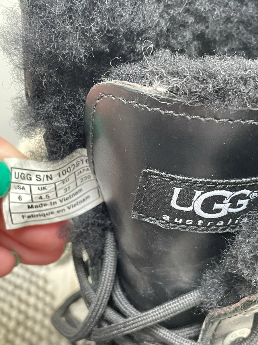 UGG Adirondack II Black Zebra Event WP Sheep's wool boots USA size