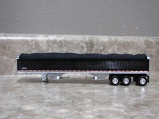 DCP 1/64 Wilson Black Tarp Black Tri-axle Hopper Bottom Grain Trailer Farm Toy