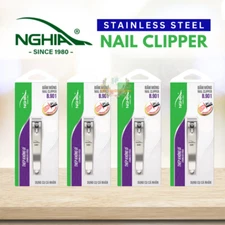 Nghia Stainless Steel Nail Clipper Kem Nghia - Large Straight B901 (Pack of 4)