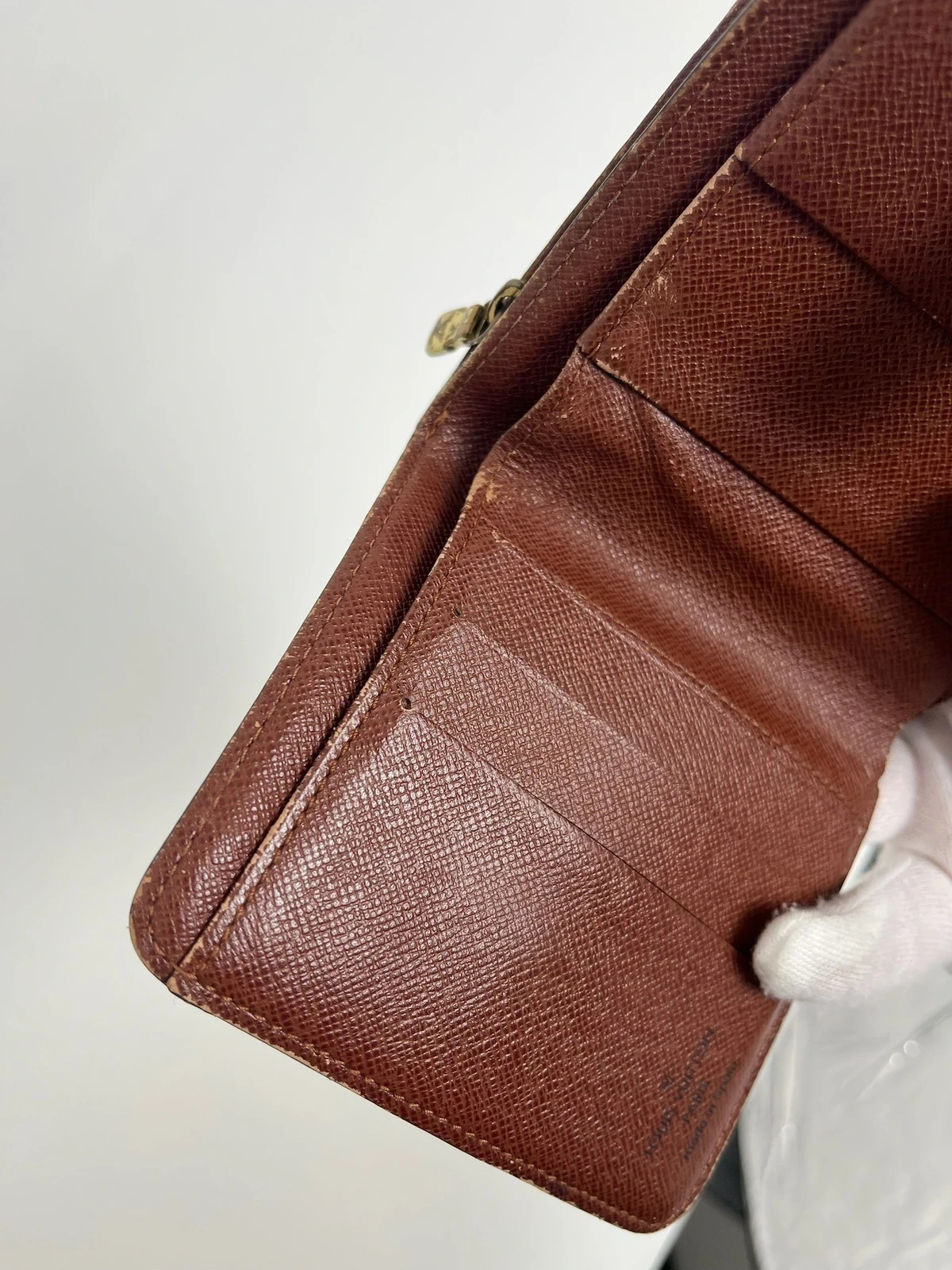 Louis Vuitton Vintage Brown Monogram Zip Wallet Coin Purse image 9