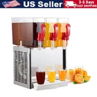 Commercial Cold Beverage Juice Dispenser Frozen Ice Drink 8 Gal 3 Tanks