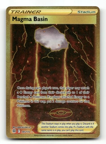 Magma Basin 185/172 - Brilliant Stars - Pokemon Card NM/M